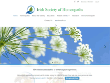 Tablet Screenshot of irishhomeopathy.ie